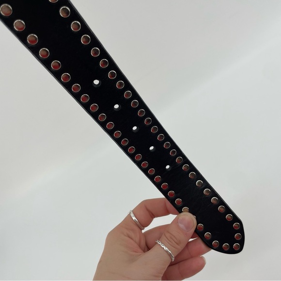 Harley Davidson Women’s Belt Black Leather Studded Logo Buckle 32 main image 5
